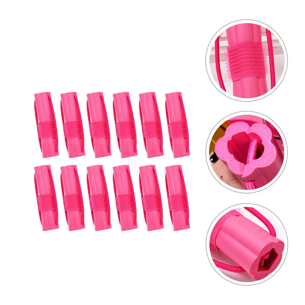 12Pcs Self Grip Hair Rollers for All Hair Types Easy DIY Curling Styling Tools At Home Sleep Makeup Facial Care