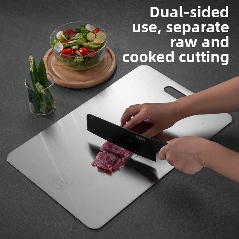 3pcs Stainless Steel Cutting Board Set - Heavy Duty Non-Slip for Meat & Vegetables | BPA Free & Rust Proof