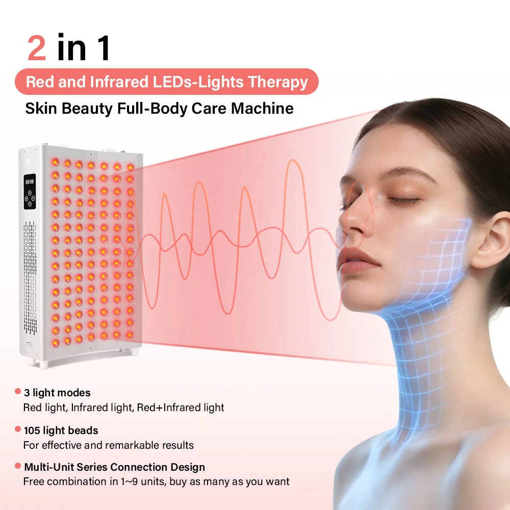 Wholesale Oem/Odm Three Adjustable Modes 105 Pcs Infrared Led Red Light Therapy Panel Face Knee Health Care Device for Home Use