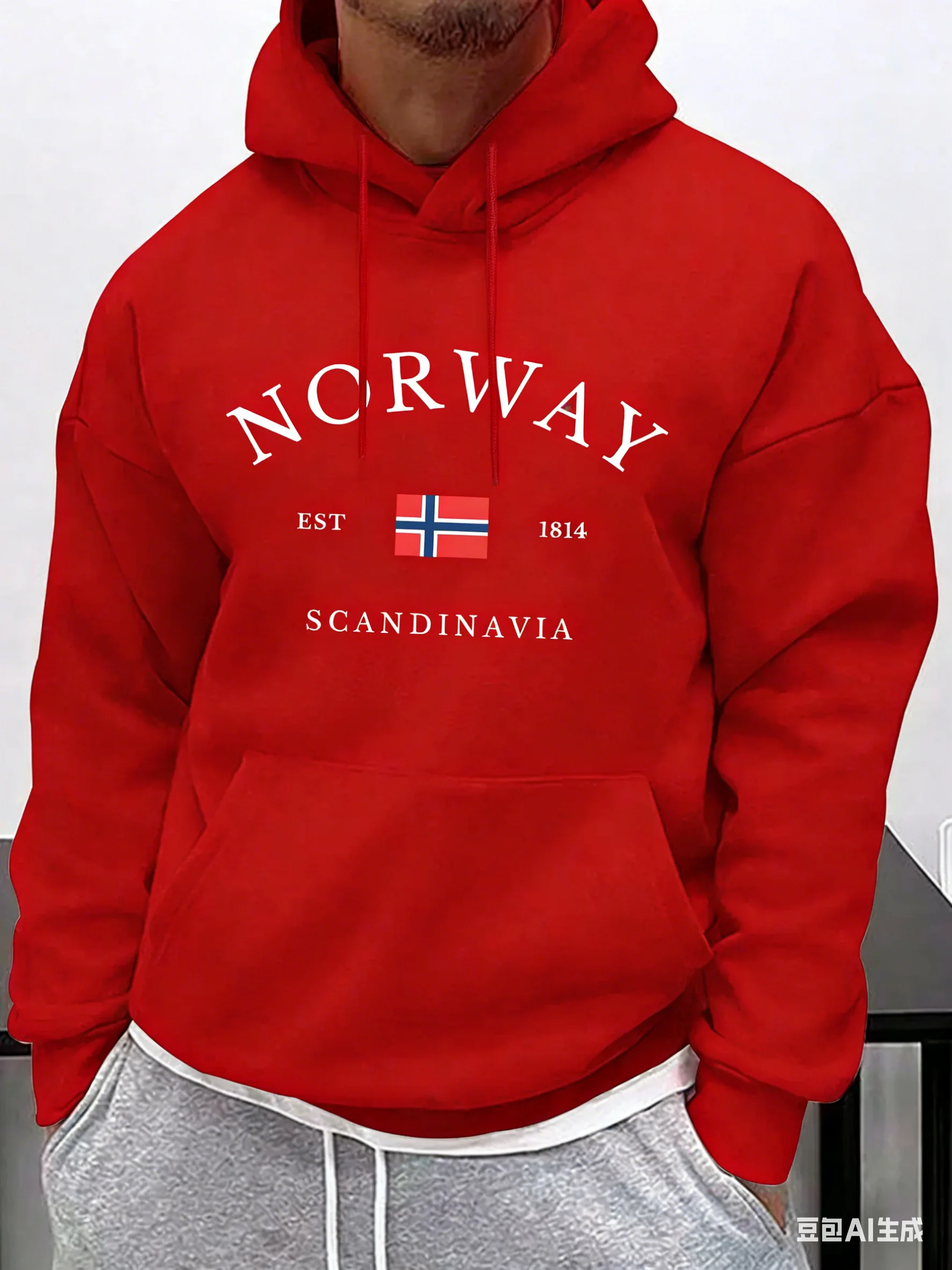 2026 Neuer Lässiger Modischer Bequemer Loser Langarm-Retro-Street-Hoodie für Erwachsene Herren Herbst Winter Weich Warm Komfortabel – Detail 8