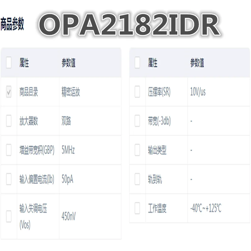 2-100pcs %Original OPA2182IDR marking OP21820P2182 SOIC-8 multiplexer 36V operational amplifier chip