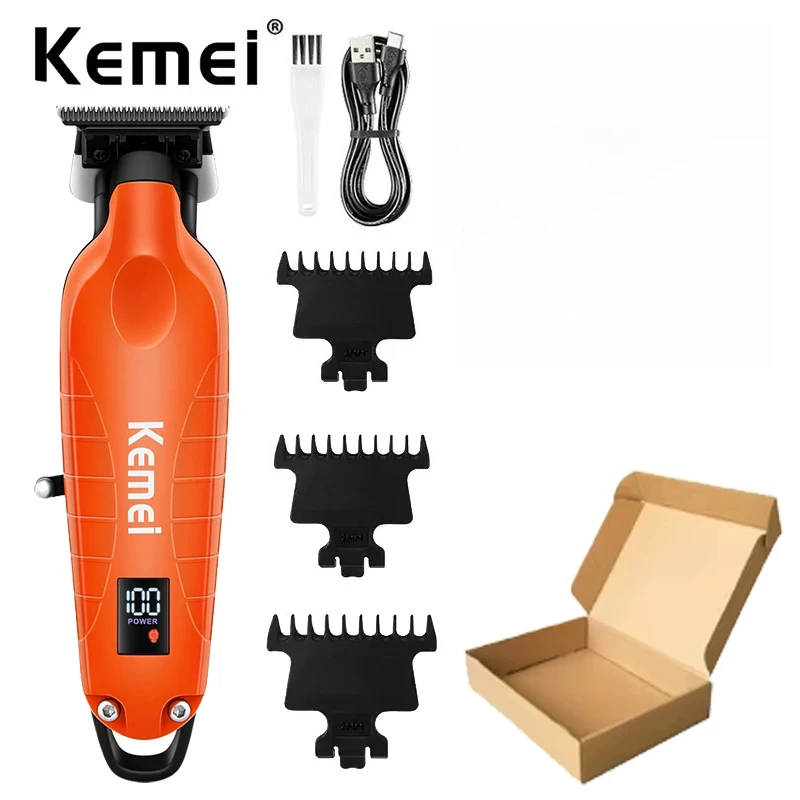 Kemei 2293 Professional Hair Beard Trimmer Men Barber Rechargeable Finish Hair Cutting Machine Zero Gapped Cordless Hair Clipper image 3