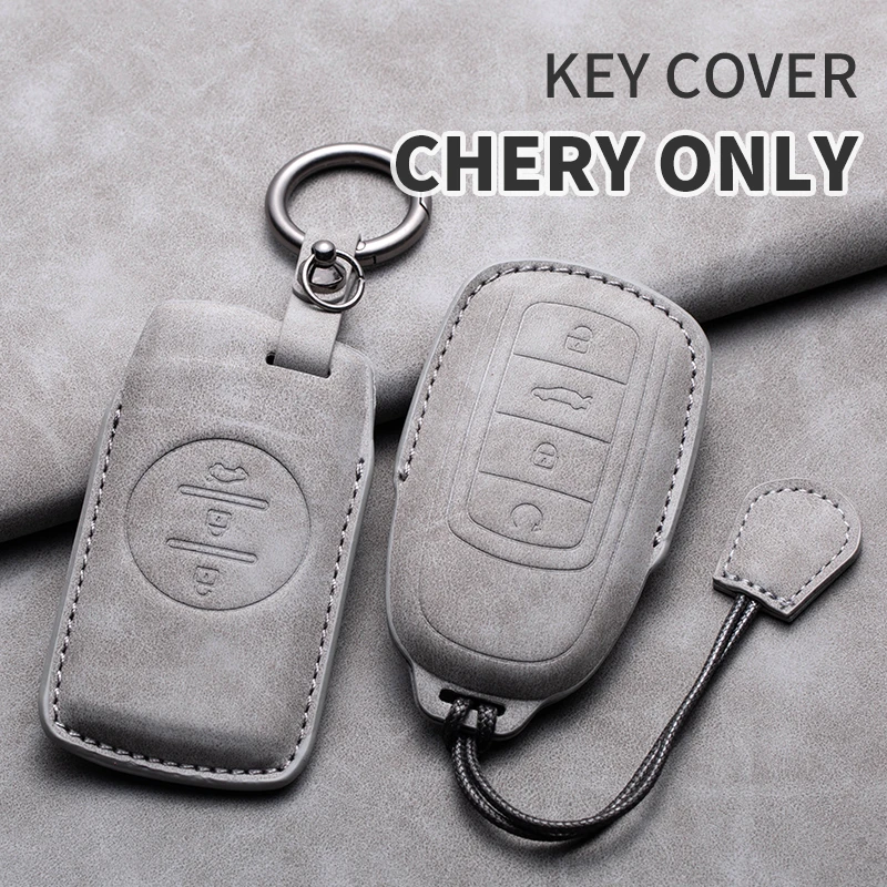 Sheepskin Car Key Remote Case Cover For Chery Tiggo 4 5X Exeed Txl Tx Lx For Tiggo 7 8 Pro 8 PLUS Arrizo Keychain Accessories