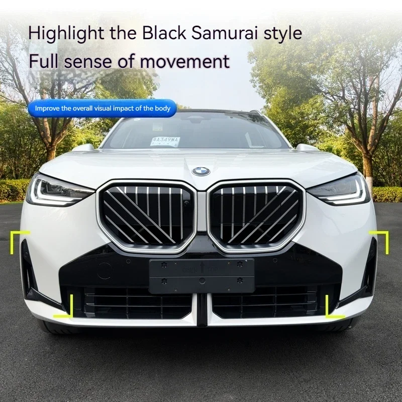 FitFor BMW X3G45 2025 Carbon Fiber and black Car FrontBumper  afterLip Splitter Spoiler Canard Cover Trim Decoration Accessories