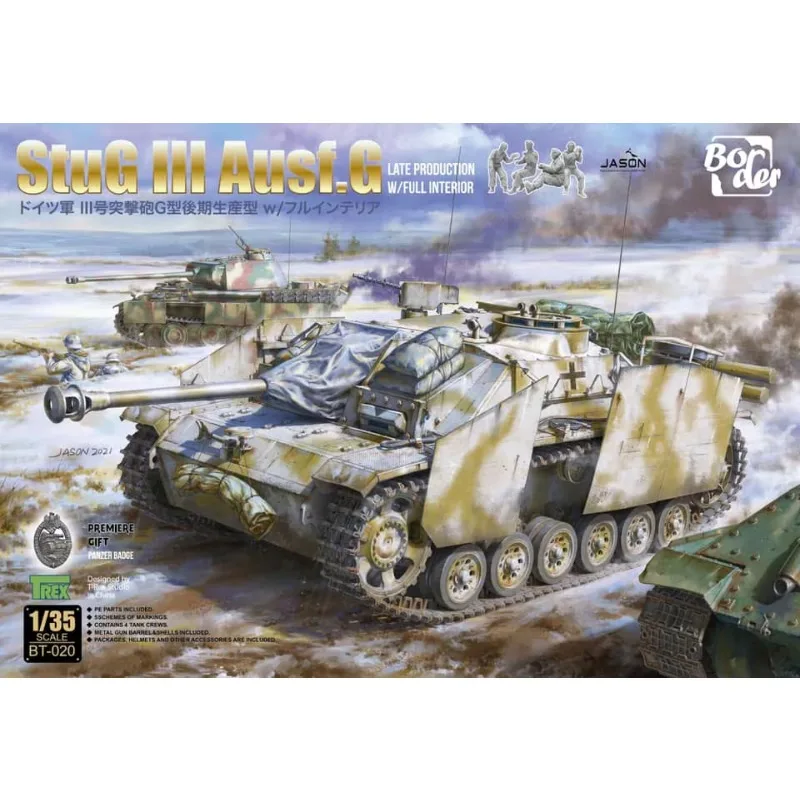 

Border model 1/35 BT-020 StuG III Ausf. G Late Production w/Full Interior Tank Scale Model Kit DIY Toy