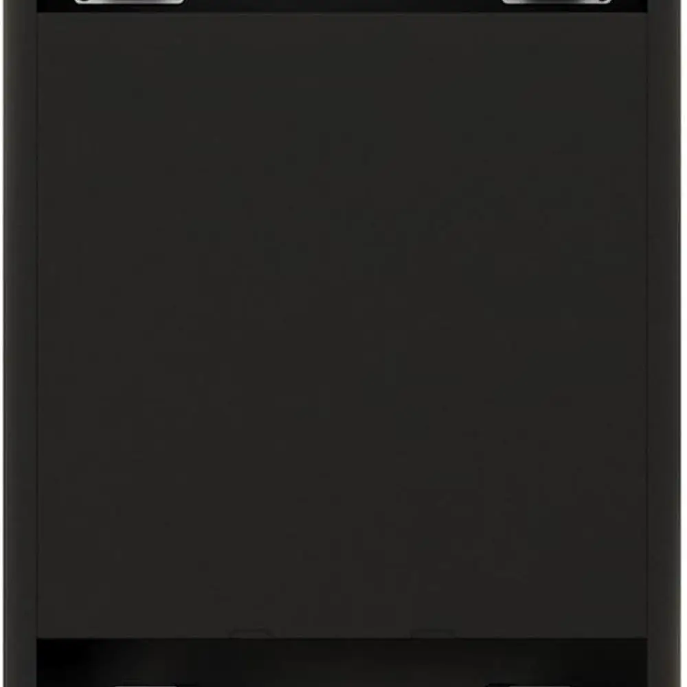 خزانة تخزين متنقلة معدنية ذات درجين باللون الأسود الأنيق