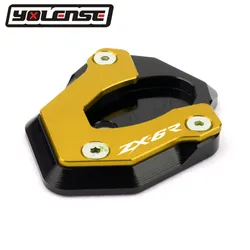 KAWASAKI ZX-6R ZX-10R ZX6R ZX10R ZX 6R motosiklet CNC Kickstand ayak yan standı uzatma Pad destek plakası büyüt standı