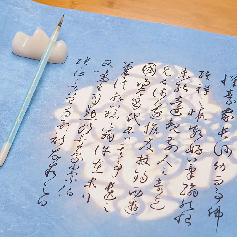 34cm x 15m Half-Ripe Rice Paper Roll, Calligraphy Scroll for Kaishu, Xingshu, Caoshu & Zhuanshu Writing
