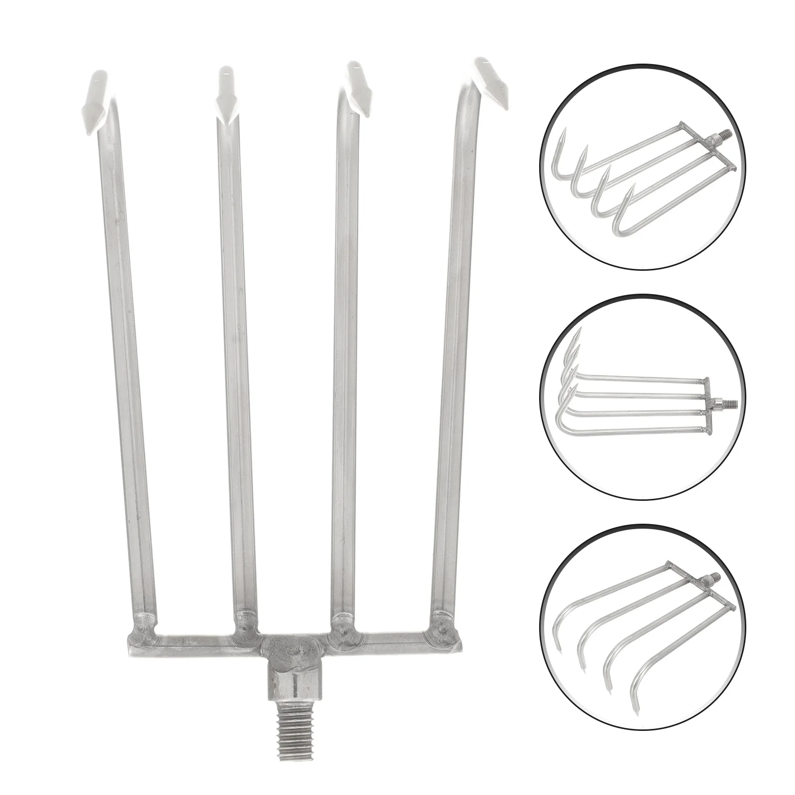 

Heavy Duty 4-Tine Stainless Steel Aquatic Rake for Efficient Waterweed Silt Removal in Lakes Ponds Rivers Fishing Tool