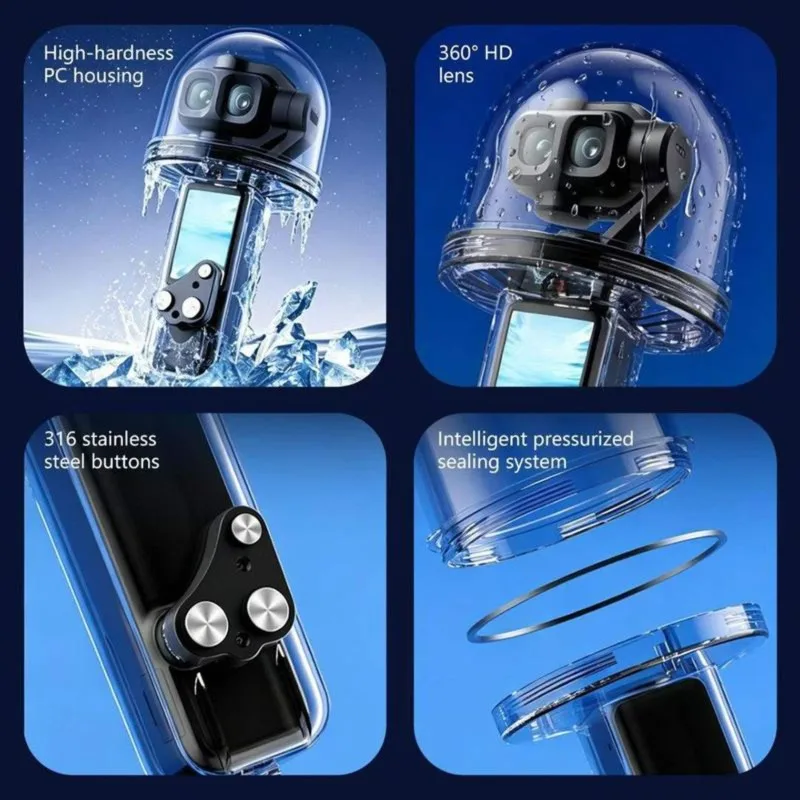 Super Sale New 50m Underwater for Pocket 4Pro Waterproof Housing Diving Case for DJI Osmo Pocket 4P Dive Shell Camera