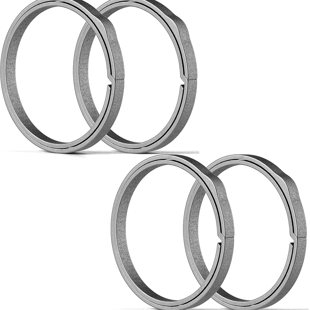 

Titanium Key Rings, K33 Side-Pushing Keyrings, Heavy Duty Split Ring,Large Key Chain Rings for Car Keys