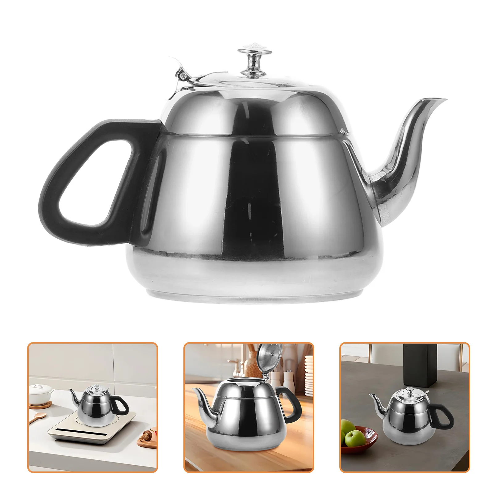 

Kettle Tea Stainless Steel Teapot 1.2l/1.5l/2l Stove Metal Coffee Pot Pot For Hotboiling Pots Gas Induction Home Camping