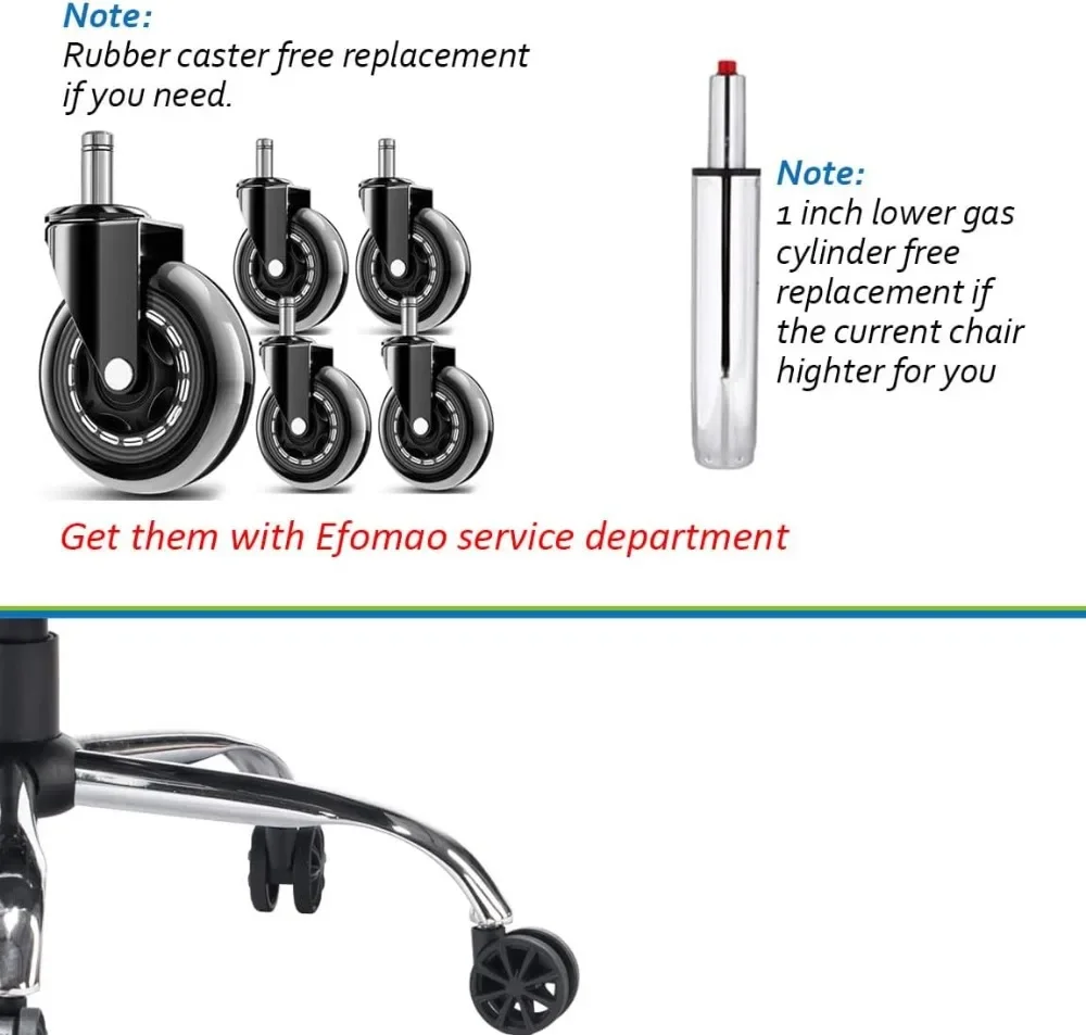 Grote Hoge Rugleuning Pu Lederen Computerstoel, Directiestoel Met Beensteun En Lendensteun