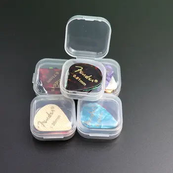 Púas para guitarra acústica/eléctrica (20, 50 y 100 unidades, celuloide, con caja de 0,46 a 0,96 mm de grosor) 10 best sales Púa - №1