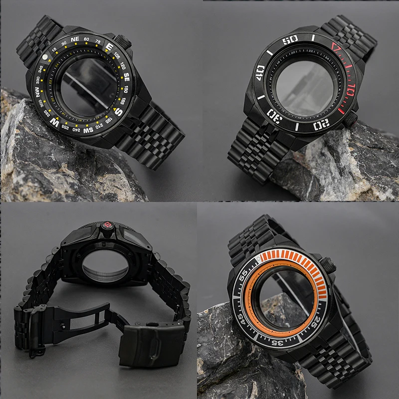 Men‘s Watch Diving Case Stainless Steel Bracelet Fit King Samurai PROSPEX Series Watch For  4R35 4R36 NH35 NH36   Automatic