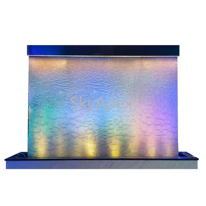 Custom Indoor  Water Curtain  Wall with Stainless Steel Mesh Durable Waterfall Effect Made Of  High Quality Stainless Steel Wire