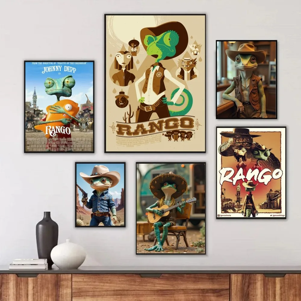 R-Rango Poster Frameless Painting Bedroom Wall Sticker Livin