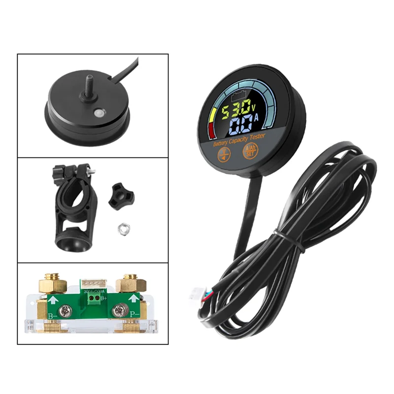 

Portable Battery Monitor Withshunt Voltage Current Capacity Tester Formotorcycles Handlebar 300A