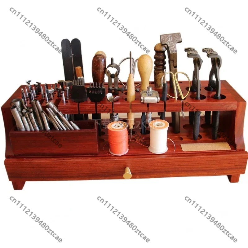 

Многофункциональный деревянный органайзер для инструментов для рукоделия из кожи, для хранения ниток и игл, для рукоделия и DIY