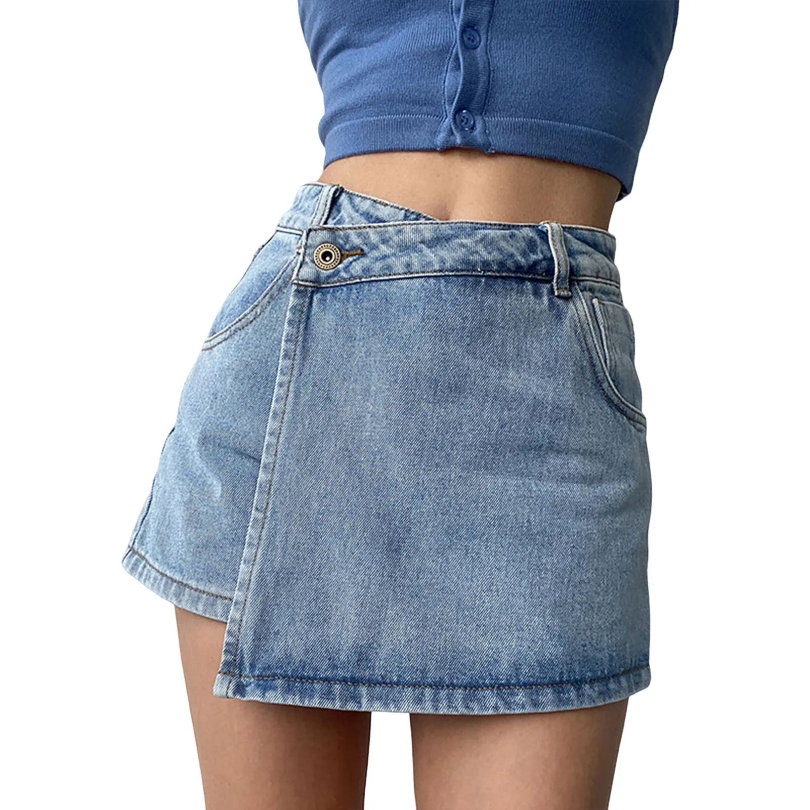 

Women's Above Knee Length Skorts Shorts Style Skirt with Breathable Cotton for Women Nigh Out Club or Casual