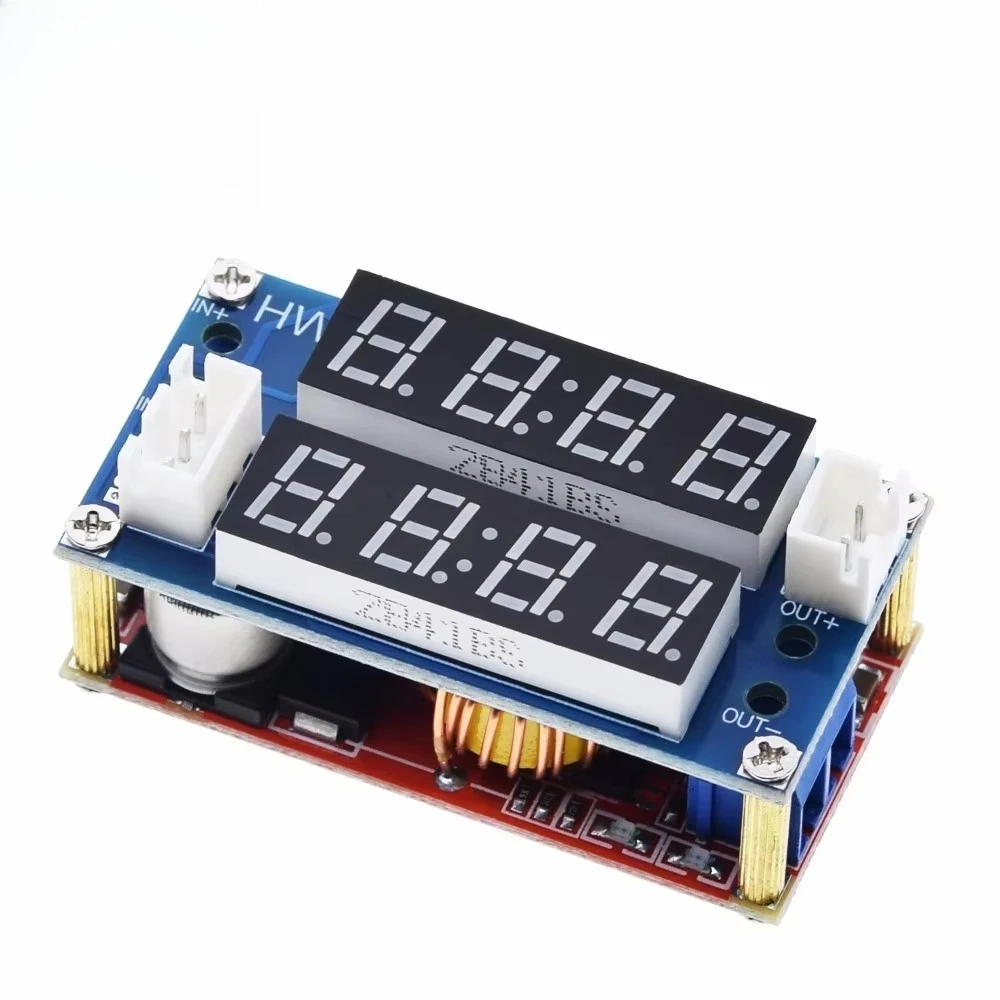 2 in 1 XL4015 5A Adjustable Power CC/CV Step-down Charge Module LED Driver Voltmeter Ammeter Constant Current Constant Voltage