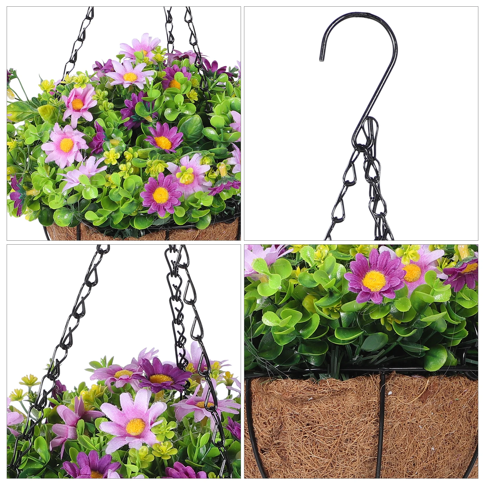 

Корзина для искусственных цветов, износостойкая садовая вешалка для цветочных горшков, домашний декор на открытом воздухе, зимние подвесные корзины