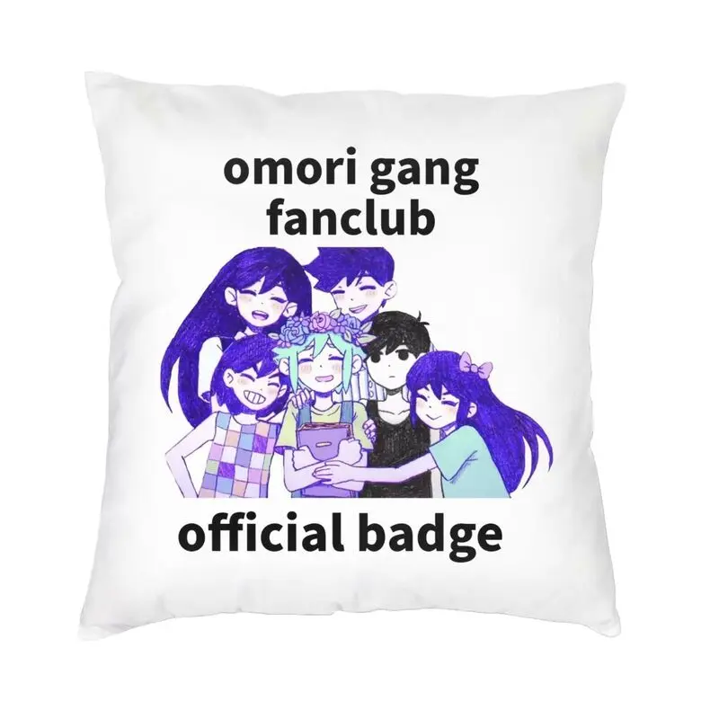 Fashion Omori Gang Fanclub Throw Pillow Case Home Decor Custom Square Cushion Cover 45x45 Pillowcover for Sofa