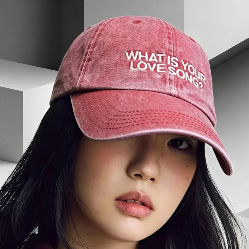 Kpop [What Is Your **Love Song*- Same] Embroidery// Baseball Cap Tour Concert Visors Fashion Women Men Outdoor Baseball Caps