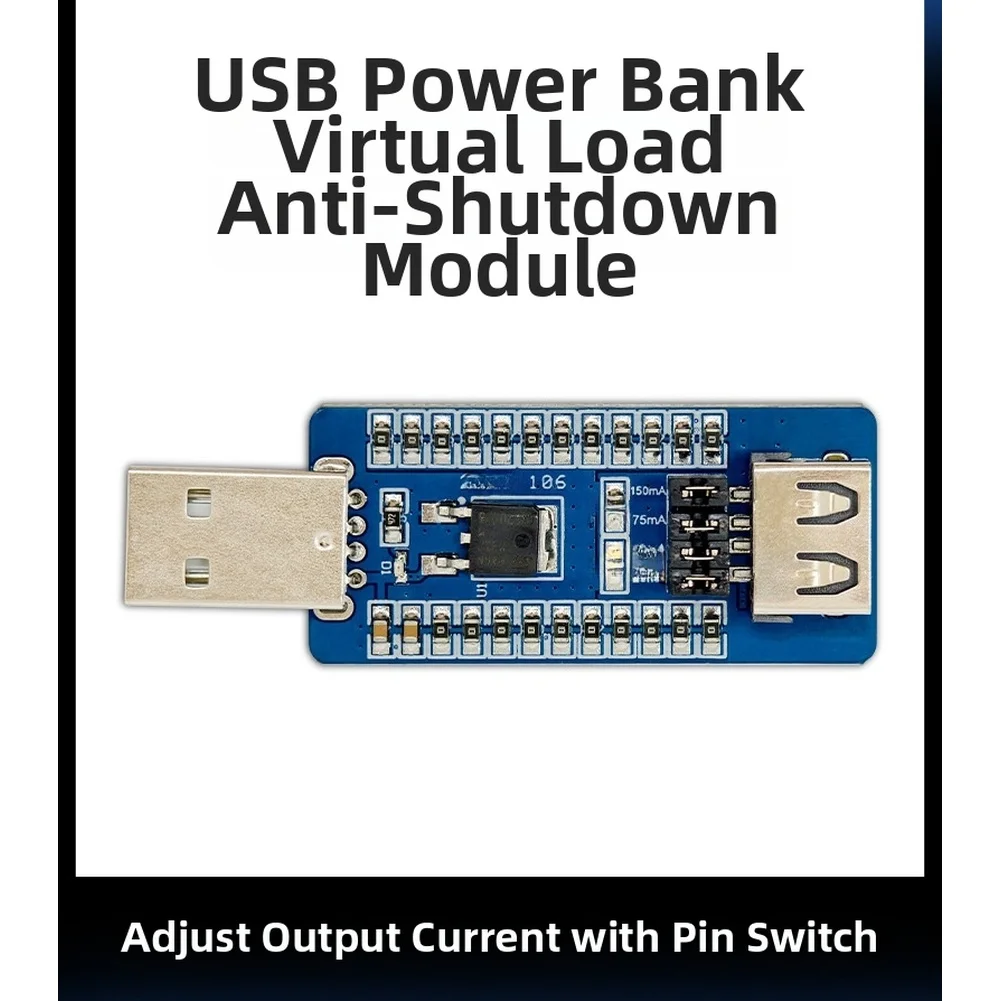 Portable Adjustable Current USB Power Bank Load Module Prevents Auto Shutdown 25mA 50mA For Testing And Development Power Tool