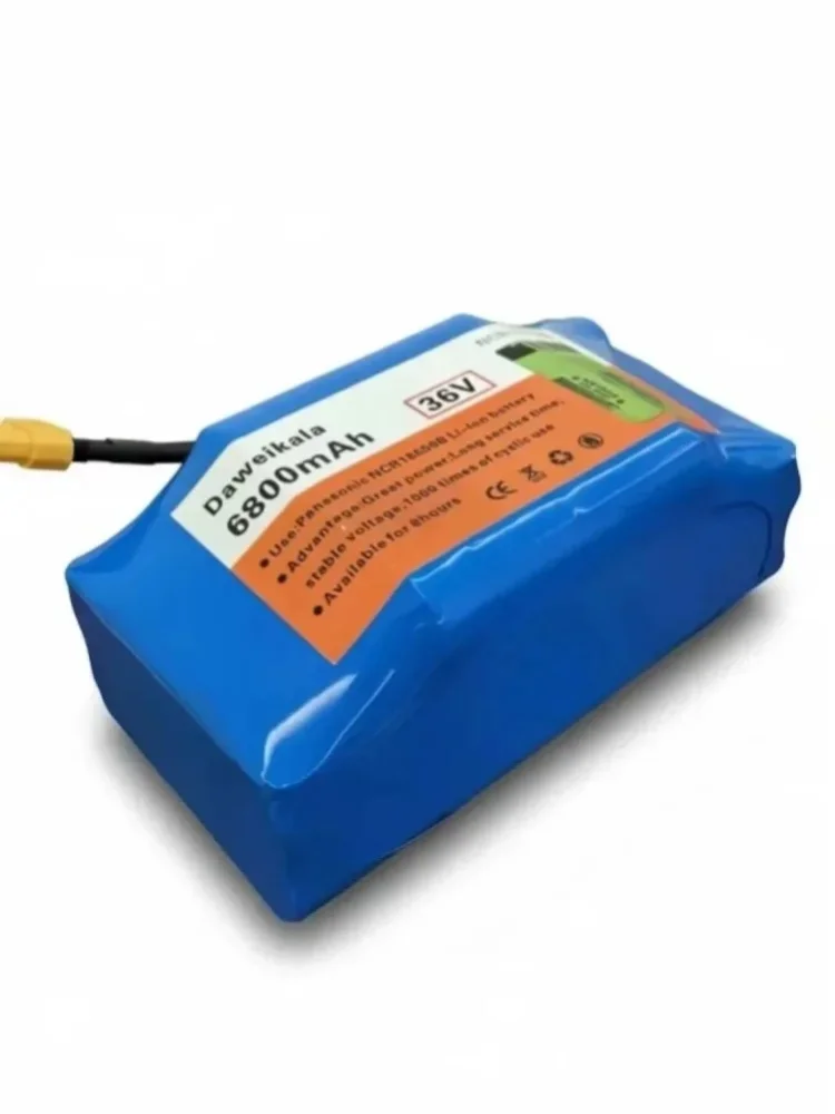 Original 36V, 6,8Ah, 10s2p Batteriepacks, Wiederaufladbare Lithium-Ionen-Batterie für Selbstbalancierende Elektroroller, Einrad und Hoverboard