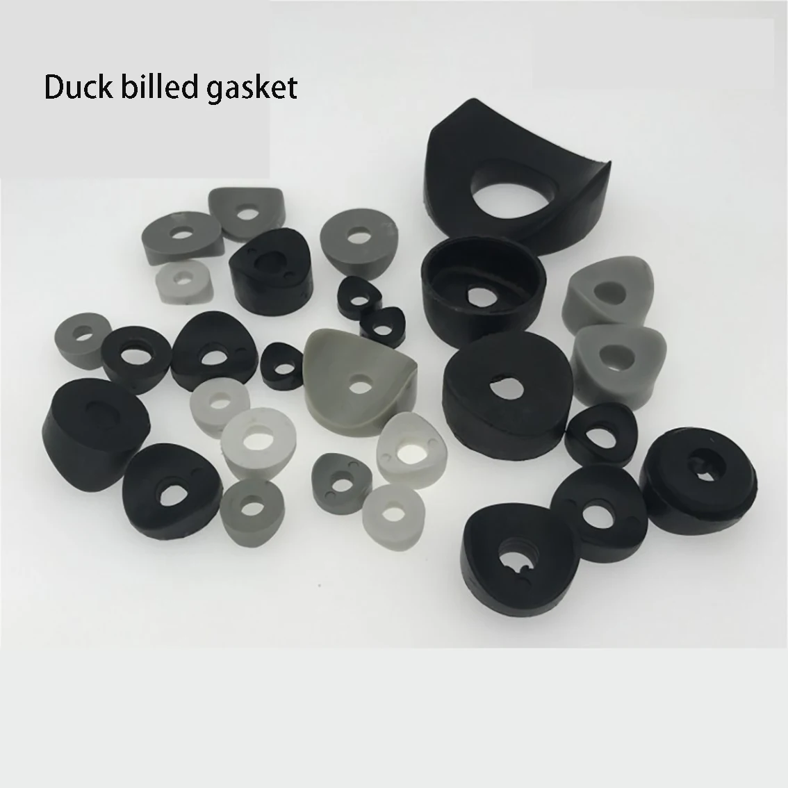 5-10PCS Duckbill Plastic Gasket Black/gray/white Circular Pipe Curved Connector Irregular Furniture Plastic Accessories