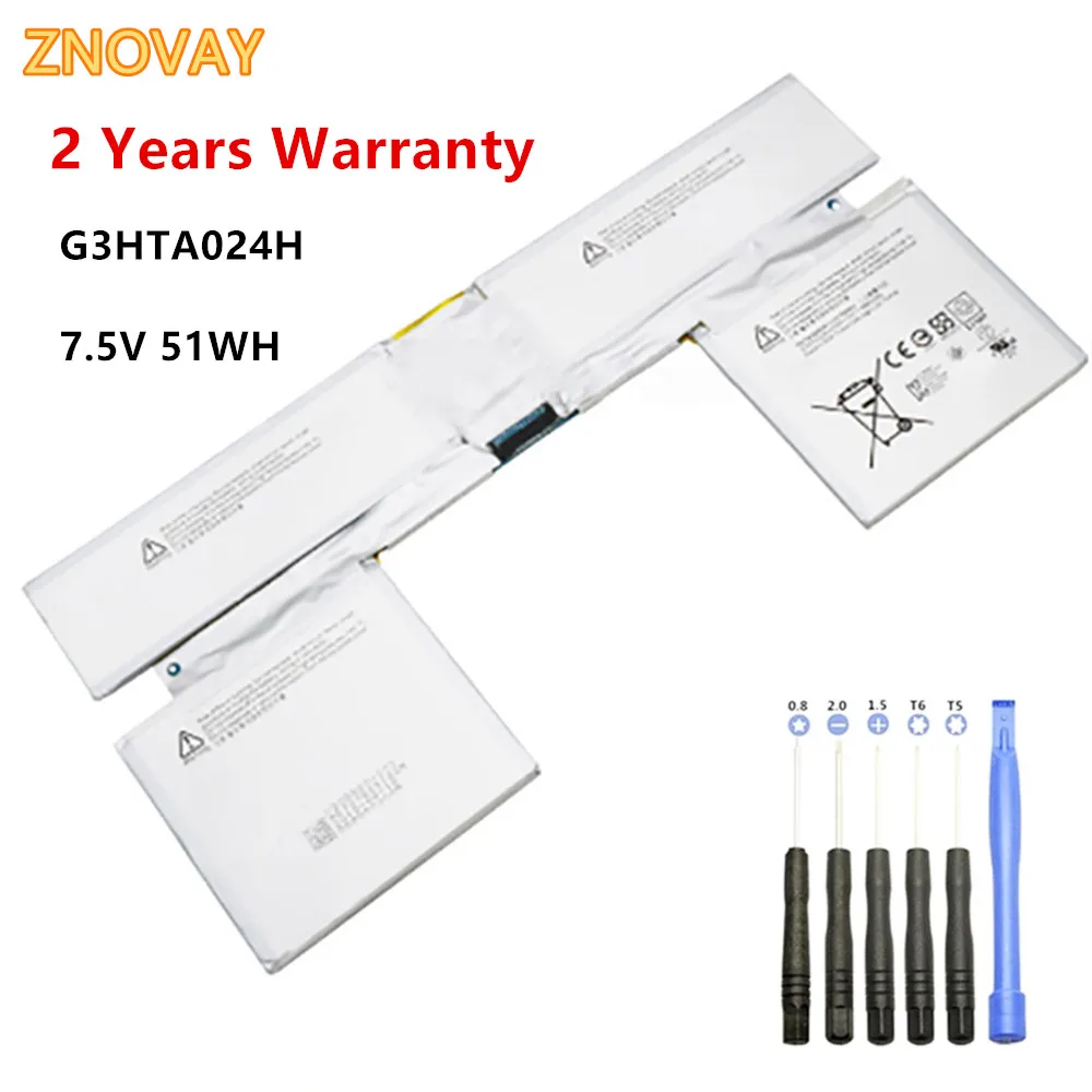 

ZNOVAY G3HTA024H Battery For Microsoft Surface Book 1 1703 1704 1705 13.5" Keyboard Base Battery G3HTA023H G3HTA021H 51WH