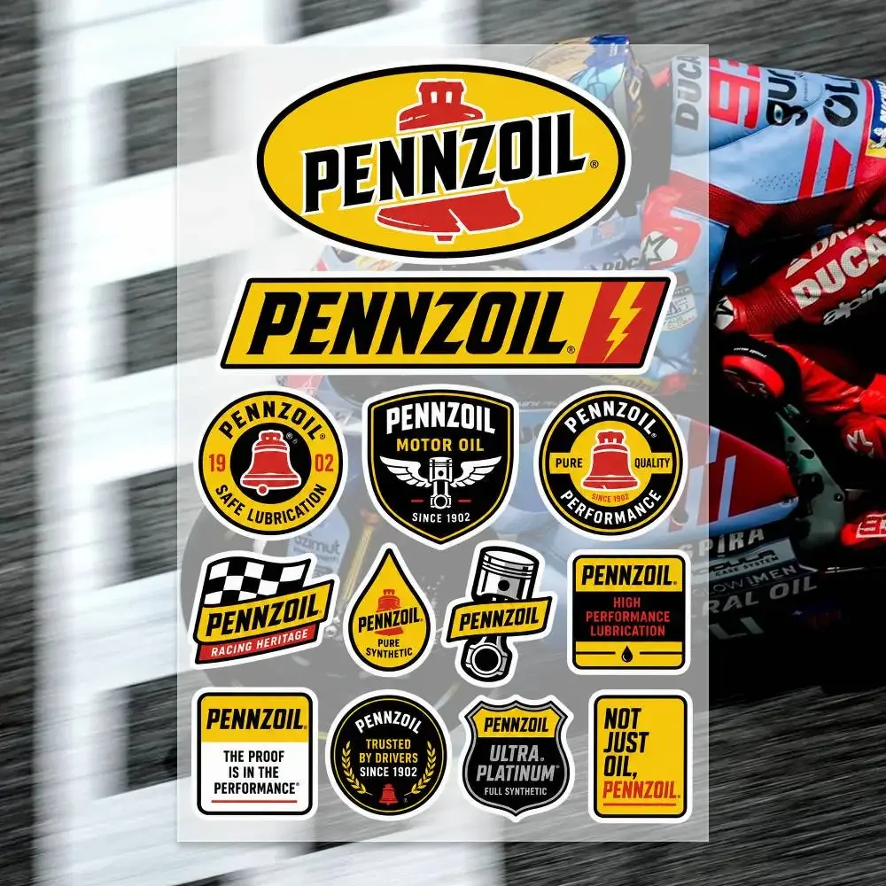 P-ennzoil Stickers Moto Sticker Auto Body Bumper Windows Motorcycle Laptop Walls Vinyl Decal Car Tuning Accessories