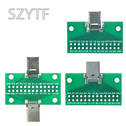 Type-C Male To Female USB 3.1 Test PCB Board Adapter Type C 24P 2.54mm Connector Socket For Data Line Wire Cable Transfer