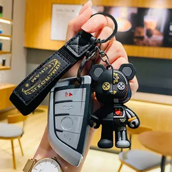 Cartoon Simple Mechanical Bear Cute Niche Doll Keychain Chain Bag Personalized Small Pendant Accessories Keychain Gift wholesale