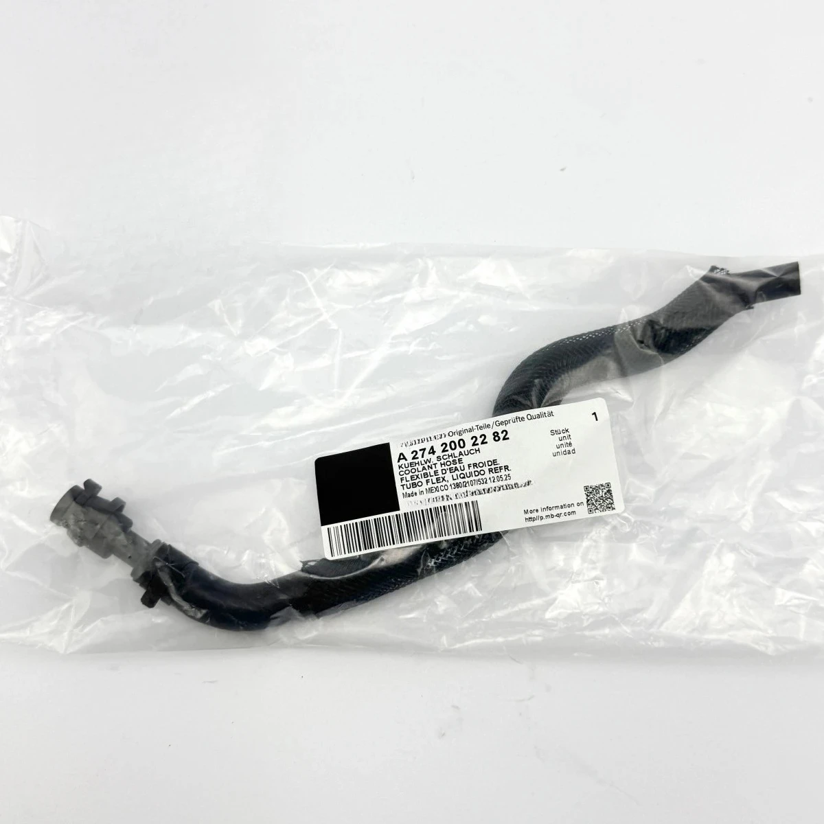 

A2742002282 Coolant hose for Mercedes-Benz R4 M274 E20 M274 E16