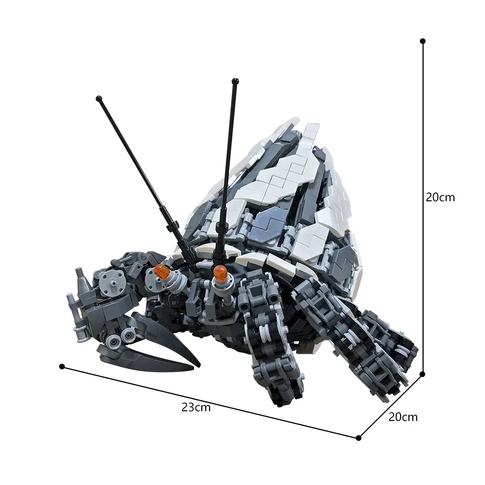 Mocmecha Heremietkreeft Robot Bakstenen Bouwsteen Set Gevechten Mecha Model Schedel Crawler Monsters Bouwsteen Voor Kinderen Geschenken