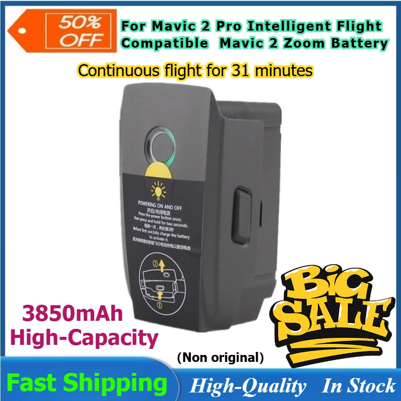 

3850mAh Drone Batterys For Mavic 2 Pro Intelligent Flight Battery Flight Time 31 Minutes Compatible with Mavic 2 Zoom