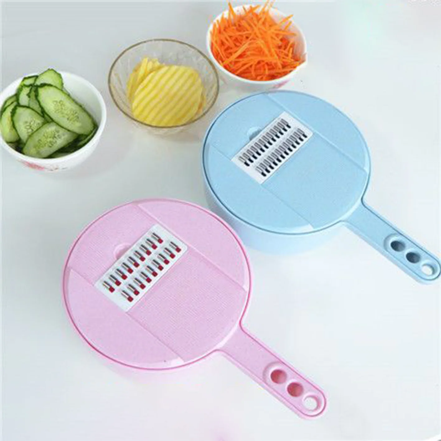 

Manual slicer，Kitchen Multi functional Vegetable Slicer Chopper for Commercial Kitchens Cutting, Shredding, and Grating Carrots