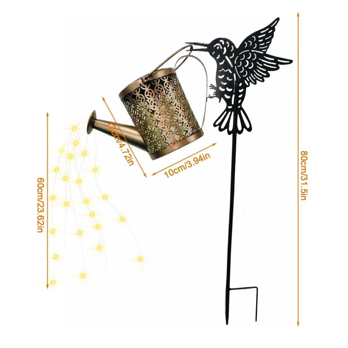 Led الشمسية مسقاة ضوء في الهواء الطلق مصابيح تعليق للزينة ليلة التوصيل الملف الشخصي مقاوم للماء الحديد الممشى الديكور فناء مسار الإضاءة