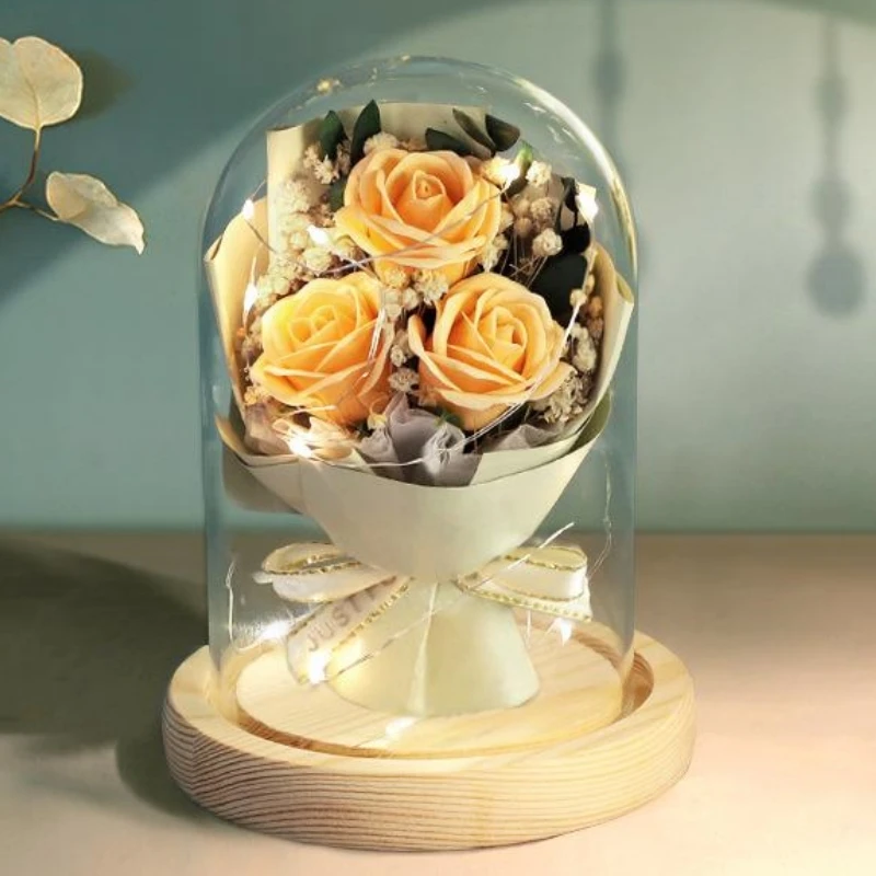 Diameter=23cm Height=25cm 30cm 35cm 40cm Big Size Glass Dome Vase Home Deocration Log Base Cover Wedding Souvenir Birthday Gift