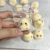 Cute Chick Squeeze Stress Relief Toy Pendant Soft Mochi Toy Slow Rebound Toys Decompression Squishy Toys KeyChain For Gifts