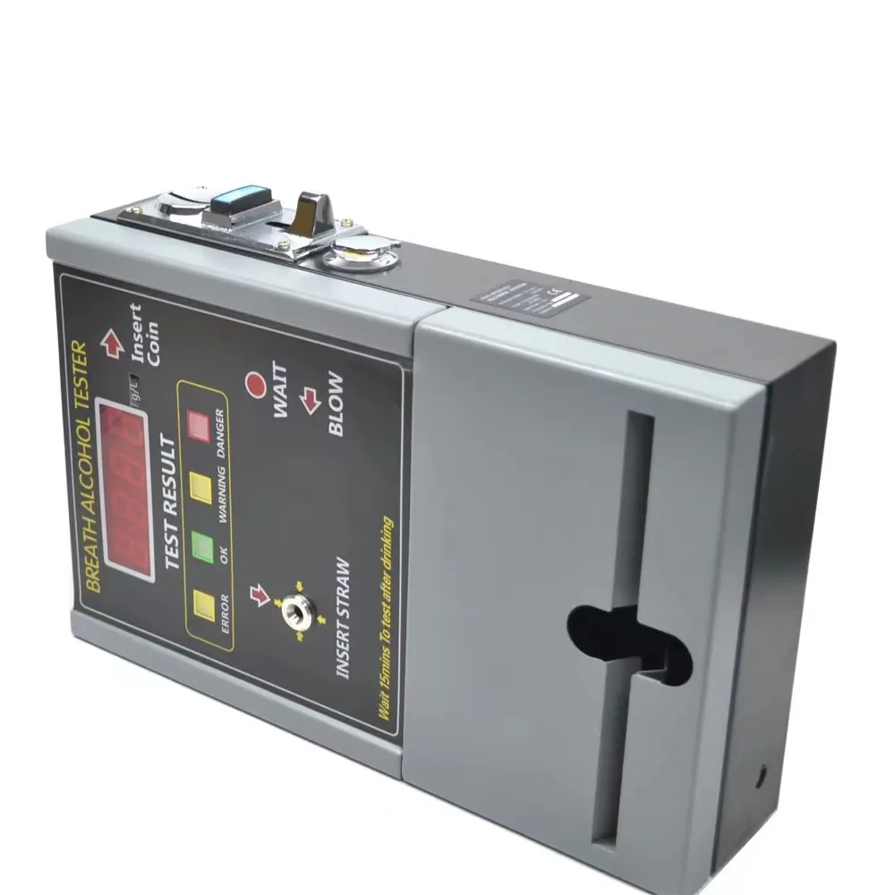 Digital Coin-operated Alcohol Tester with Fuel Cell Sensor 7-inch Display Screen Easy Use High-quality Indoor & Outdoor Use