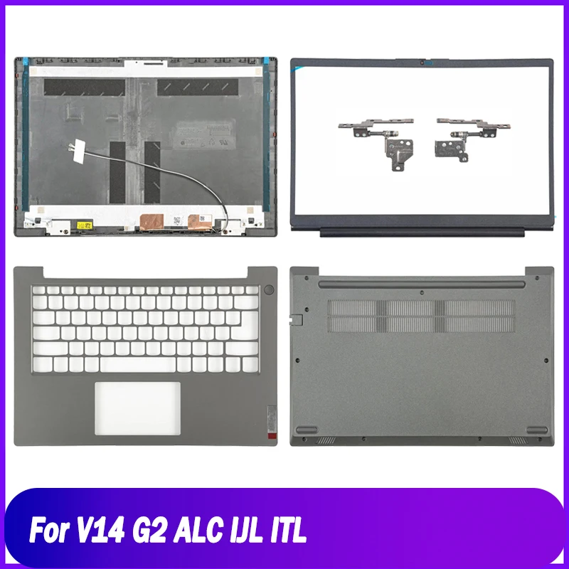 New Rear Lid For Lenovo V14 G2 ALC ITL IJL Laptop LCD Back Cover Front Bezel Hinges Palmrest Upper Bottom Case A B C D Cover