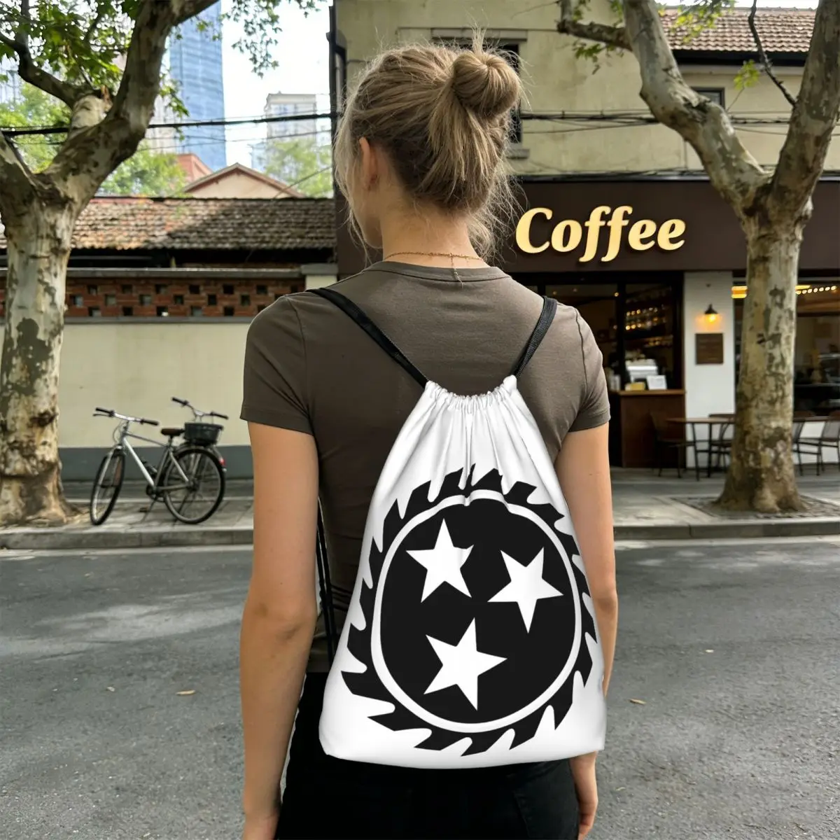 Whitechapel Rock Metal Band Backpacks Casual Drawstring Bags Sports Bag Book Bags for Travel Students