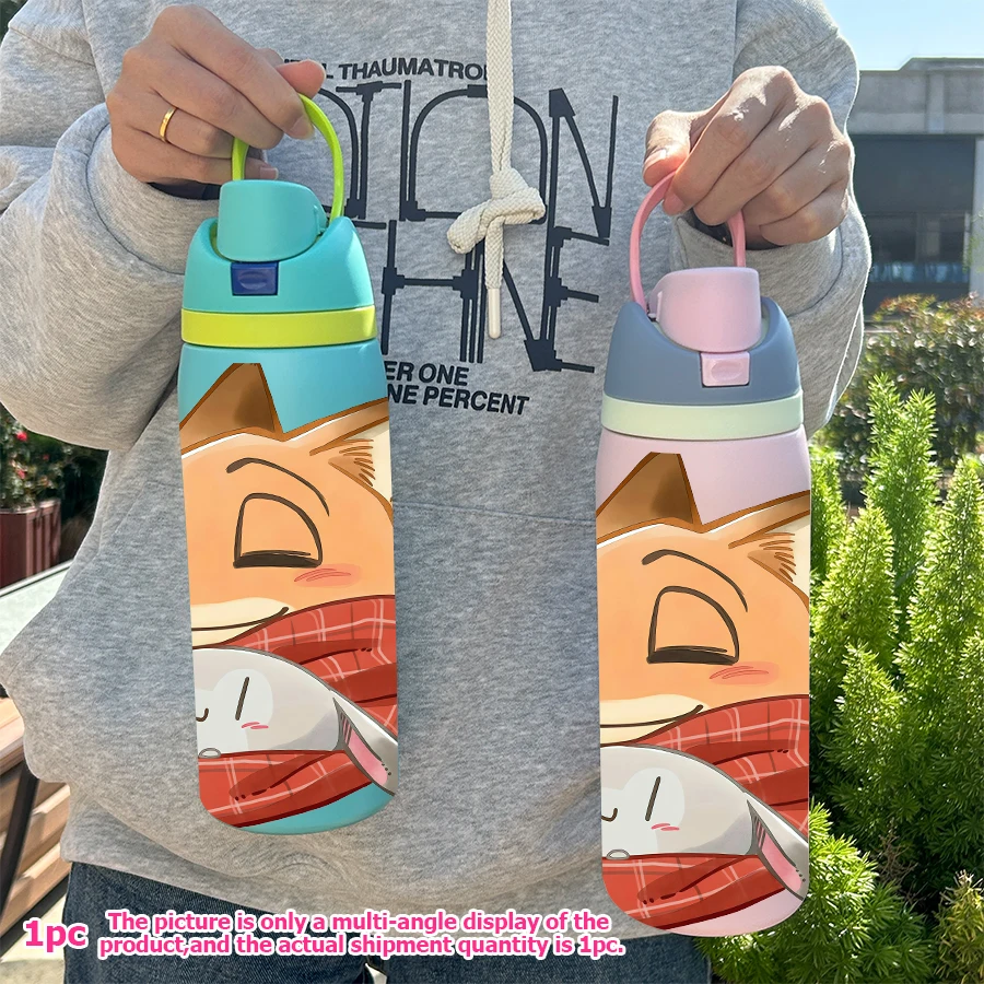 

1Pc Disney Cartoon Pattern 32oz/1000ml Large Capacity Stainless Steel Insulating Tumbler Bounce Cover Water Cup for Gift