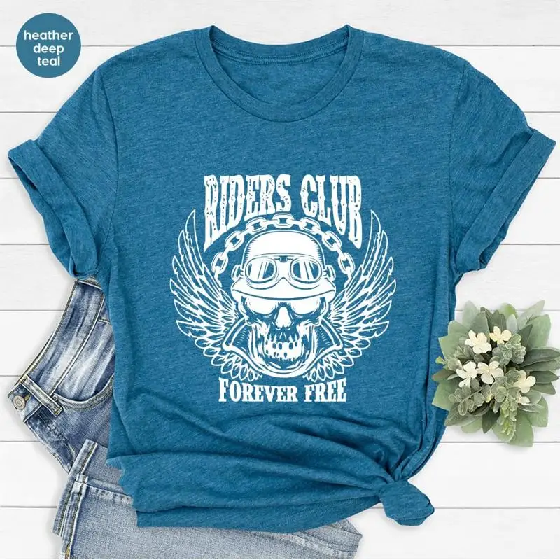 

Футболка Rider's Club Skeleton Rider Motorcycling Skull Motorcycle Biker Love