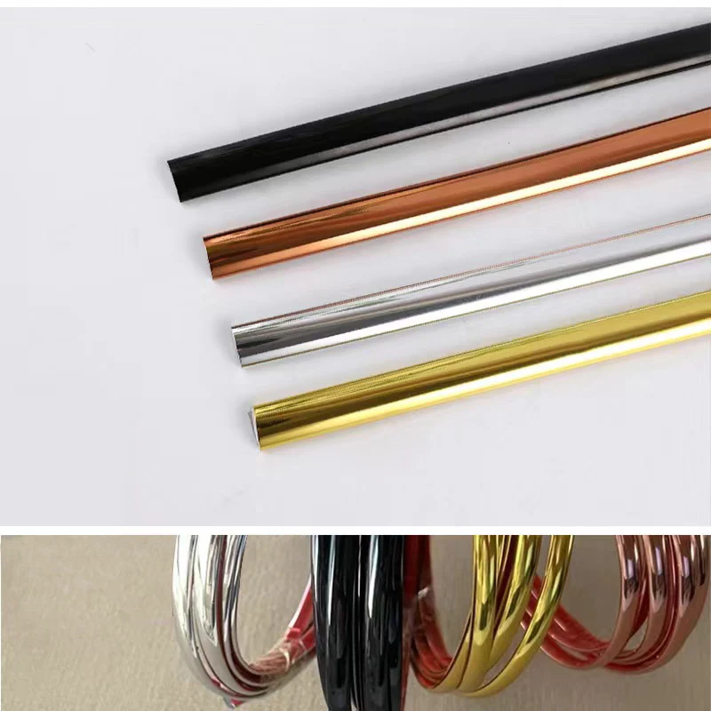 Car Chrome Decorative Strips Protection Anti-collision Tape Covering Scratches Silver Gold Black Red Width 10mm Various Vehicles