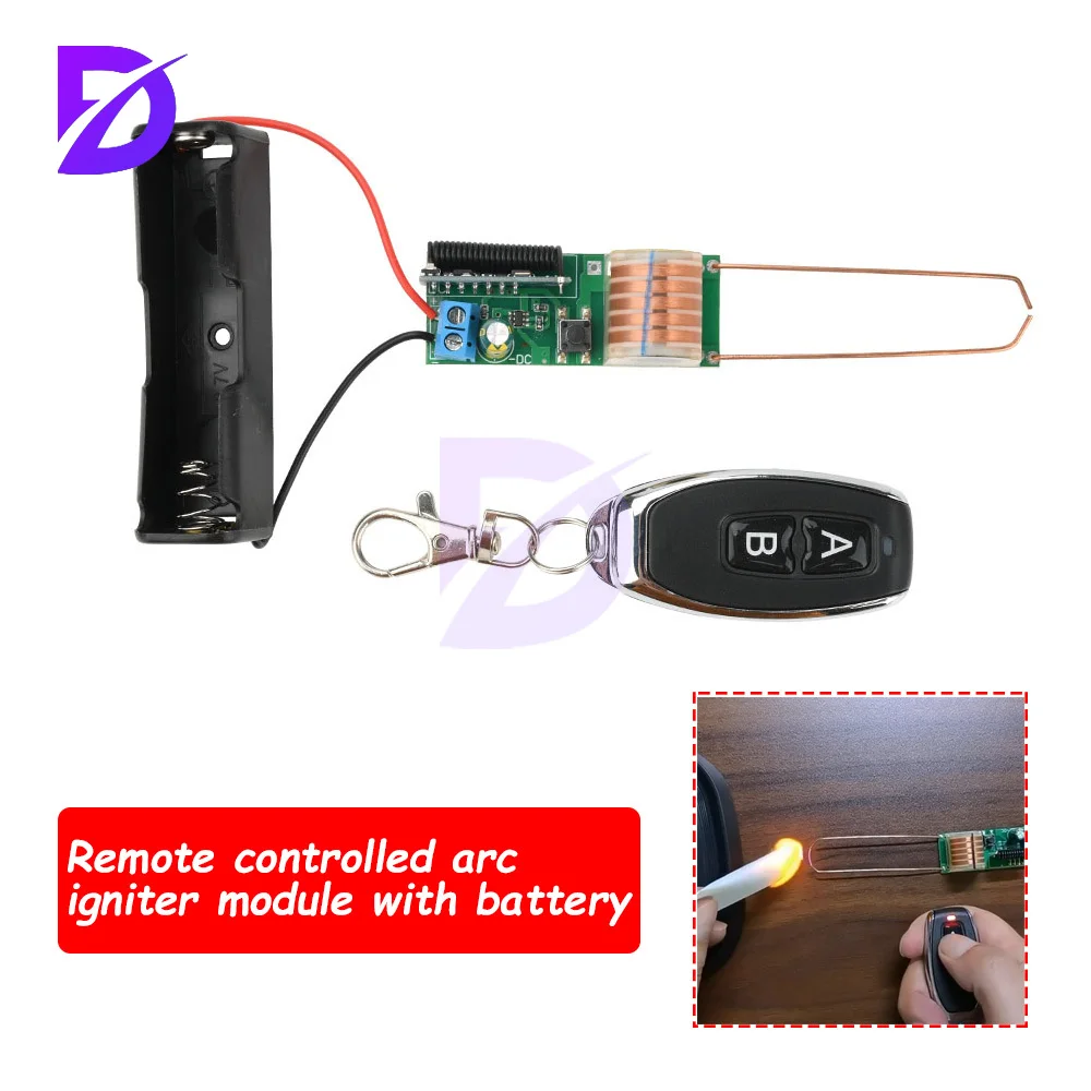 تيار مستمر 3.7 فولت قوس الشاعل وحدة الجهد العالي 12 مللي متر لمسافات طويلة التفريغ 50 متر التحكم عن بعد قوس الشاعل أخف الداعم لفائف #1