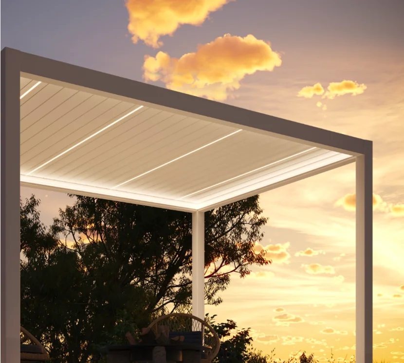 

Factory New Design Motorized Screen Roller Blinds Outdoor Aluminium Louvre Roof Bioclimatic Pergola Toldo Retractil